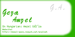 geza amzel business card